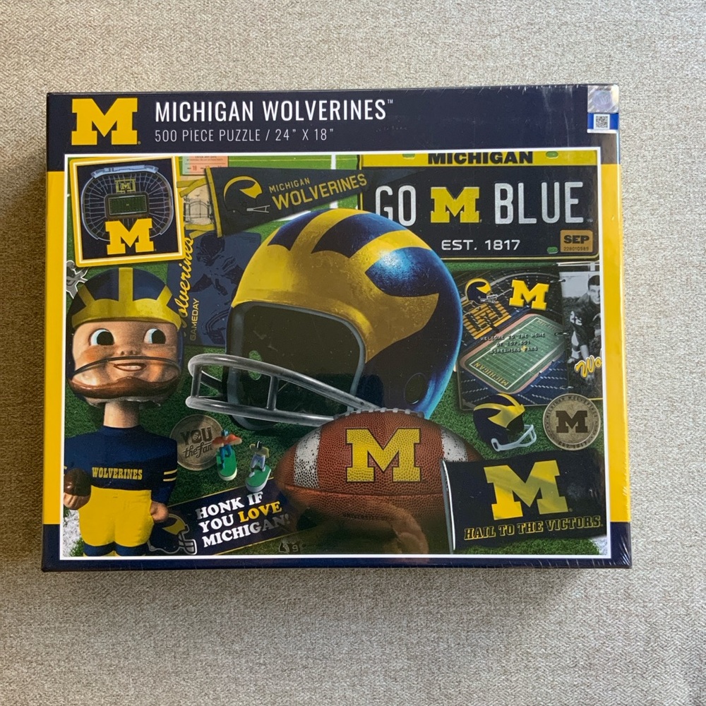 Michigan Wolverine Team Jigsaw Puzzle 500 piece New in factory sealed box